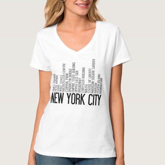 New York City typografie t-shirt (Voorkant)