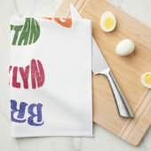 New York City Typografische NYC Initialen Theedoek (Quarter Fold)