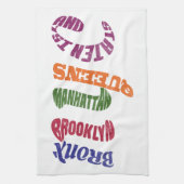 New York City Typografische NYC Initialen Theedoek (Verticaal)