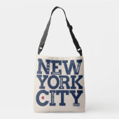 New York City Typografizakken Crossbody Tas (Achterkant)