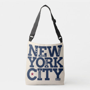 New York City Typografizakken Crossbody Tas