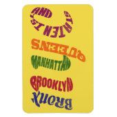 New York City Typographic NYC Magnet Magneet (Verticaal)