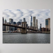 New York City Uitzicht uit Brooklyn Poster (Voorkant)