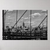 New York City Uitzicht van Brooklyn Bridge Poster (Voorkant)