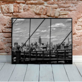 New York City Uitzicht van Brooklyn Bridge Poster