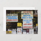 New York City Upper West Side Kosher Deli NYC Briefkaart (Voorkant / Achterkant)