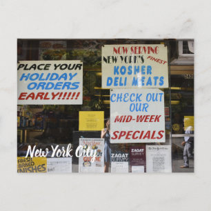 New York City Upper West Side Kosher Deli NYC Briefkaart