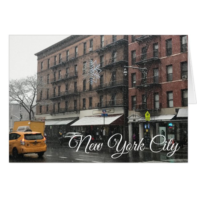 New York City Upper West Side Sneeuwfotografie (Voorkant Horizontaal)