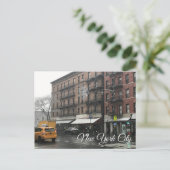 New York City Upper West Side Sneeuwfotografie Briefkaart (Staand voorkant)