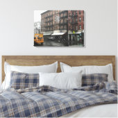 New York City Upper West Side Sneeuwfotografie Canvas Afdruk (Insitu (Slaapkamer))