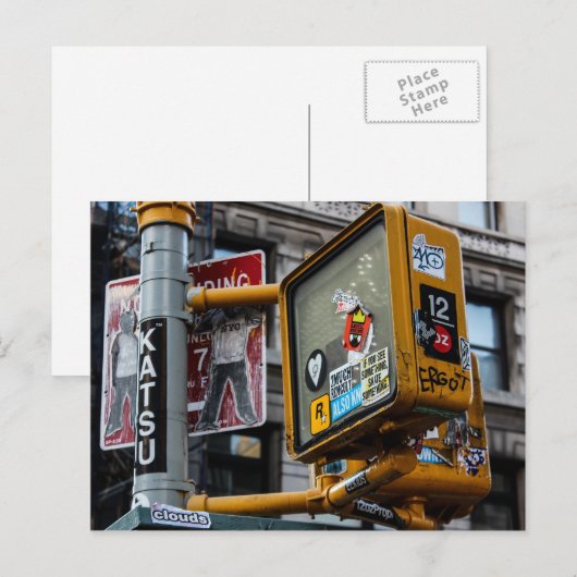 New York City Urban Street Foto Briefkaart (Voorkant / Achterkant)