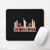 New York City Usa Cityscape Skyline Funny Gift _1 Muismat (Met muis)