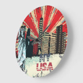 new york city usa  grunge klok rond (Hoek)