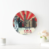 new york city usa  grunge klok rond (Huis)