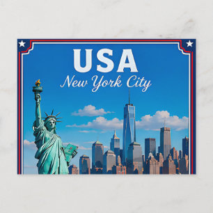 🗽 New York City USA Herinnering Vanuit Skyline Be Briefkaart