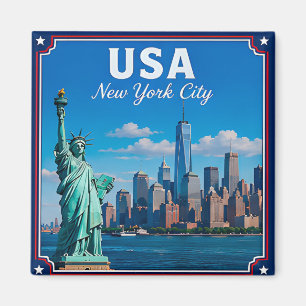 🗽 New York City USA Herinnering Vanuit Zicht op d Magneet