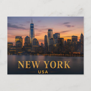 New York City USA Iconische Silhouette Reisbestemm Briefkaart