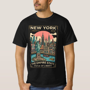 New York City USA - Iconische standbeeld & skyline T-shirt