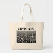 New York City USA skyline 1987 Grote Tote Bag (Voorkant)