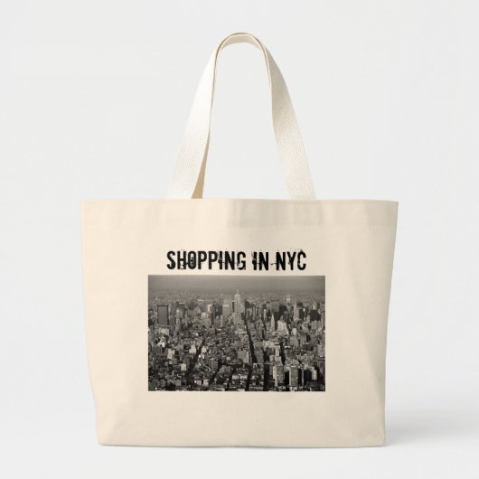 New York City USA skyline 1987 Grote Tote Bag (Voorkant)