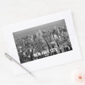 New York City USA skyline 1987 Rechthoekige Sticker (Envelop)