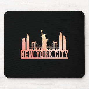 New York City Usa Stadsgezicht Silhouet Grappig Ca Muismat