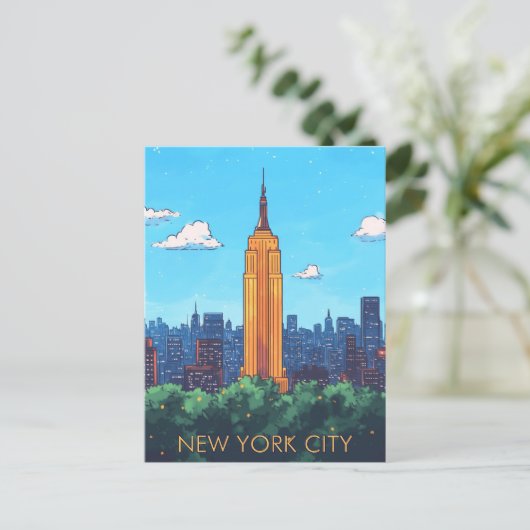 New York City USA Travel Briefkaart (Staand voorkant)