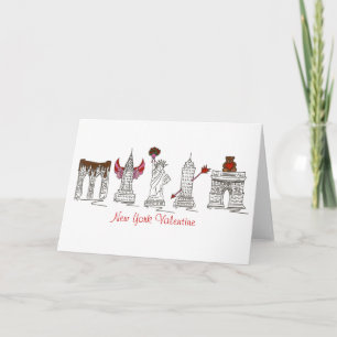 New York City Valentijn Love NYC Valentijnsdag Feestdagen Kaart
