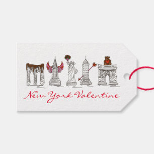 New York City Valentijn NYC Landmarks Gift Label Cadeaulabel