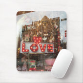 New York City Valentijn Window Reflection Red LOVE Muismat (Met muis)