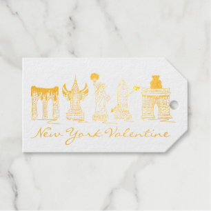 New York City Valentijnsdag NYC Landmarks Cadeaulabels