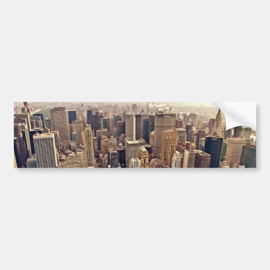 New York City van boven Bumpersticker (Voorkant)