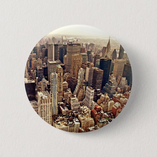 New York City van boven Ronde Button 5,7 Cm (Voorkant)