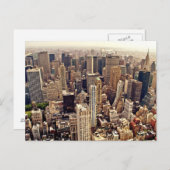 New York City van bovenaf Briefkaart (Voorkant / Achterkant)