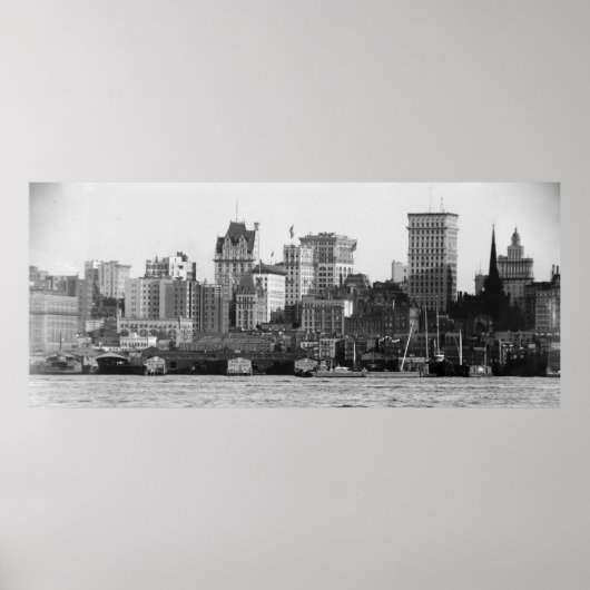 New York City van de Noordrivier Poster (Voorkant)