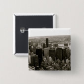 New York City van het Empire State Building Vierkante Button 5,1 Cm (Voorkant /achterkant)