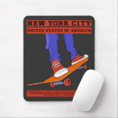 New York City, Verenigde Staten Cool Skateboard Muismat (Met muis)