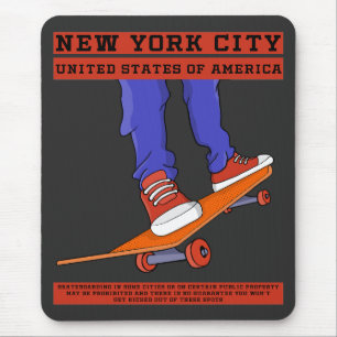 New York City, Verenigde Staten Cool Skateboard Muismat