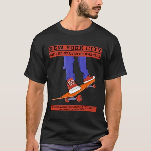 New York City, Verenigde Staten Cool Skateboard T-shirt (Voorkant)