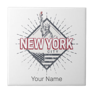 New York City Verenigde Staten Oud Amerikaans aand Tegeltje