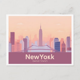 New York City Verenigde Staten Pastelreizen Briefkaart