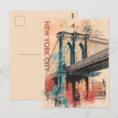 New York City Verenigde Staten Reizen Briefkaart (Voorkant / Achterkant)