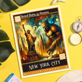 New York City, Verenigde Staten | schilderij Briefkaart