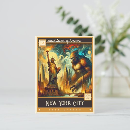 New York City, Verenigde Staten |  schilderij Briefkaart (Staand voorkant)