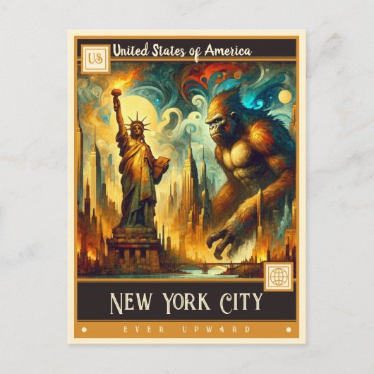 New York City, Verenigde Staten |  schilderij Briefkaart (Voorkant)