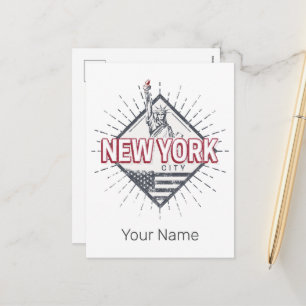 New York City Verenigde Staten Vintage USA Souveni Feestdagenkaart