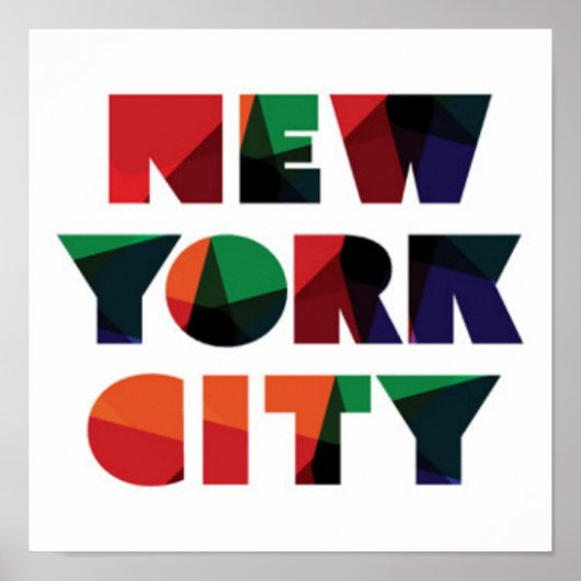 New York City | Vet Typografie Poster (Voorkant)