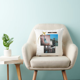 New York City Vibes – Urban Travel Collage Kussen