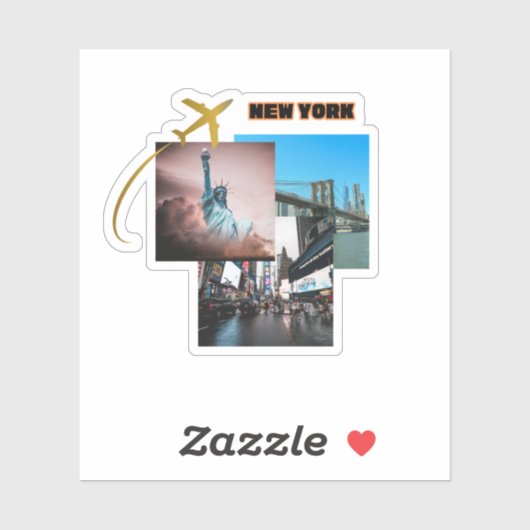 New York City Vibes – Urban Travel Collage Sticker (Vel)