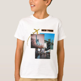 New York City Vibes – Urban Travel Collage T-shirt